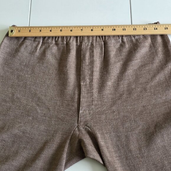 Vintage Apollo Baselayer Pants Men 32 M/L Beige Long Johns Double Knit Wool Warm - Picture 4 of 14